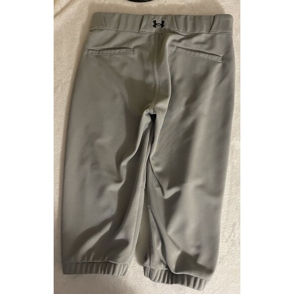 Under Armour Youth Boys/Girls Baseball/Softball Pants XL. Elastic Bottom. Gray - Picture 7 of 11